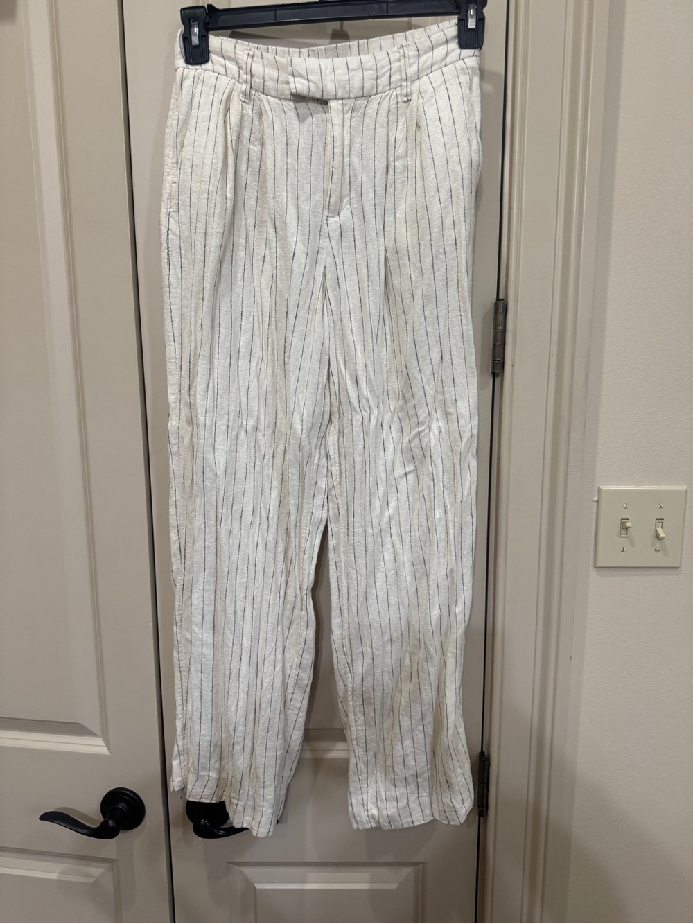 a new day White Pinstripe Casual Trousers